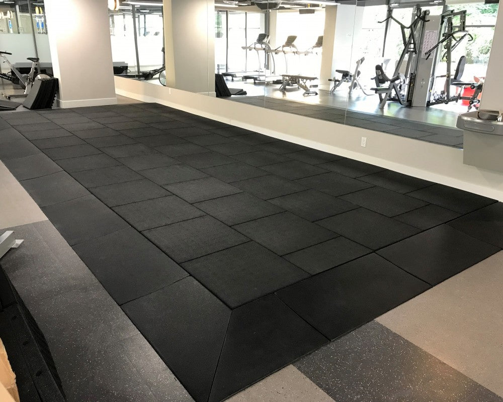 Alpha 1 Sound Dampening Tile Gym Flooring for Cardio Equipment Summat