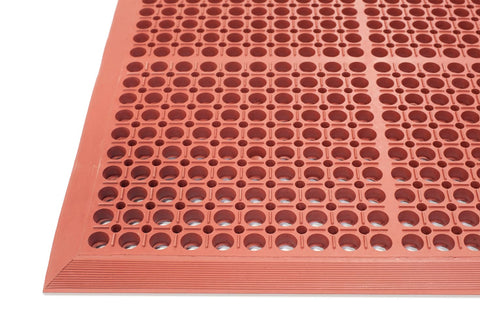 Anti-Fatigue Drainage Industrial Mat - Comfort Plus (Interlocking) - Greaseproof - Summat.ca